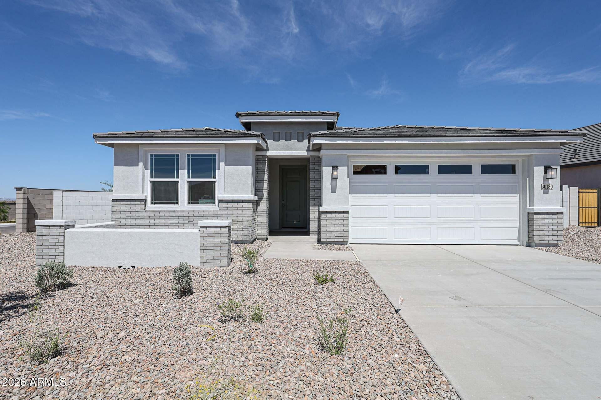 Modern new construction home exterior